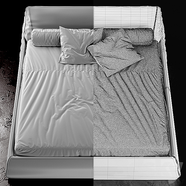 Bed GAMMA SUITE NIGHT 3DSMax File - thumbnail 3
