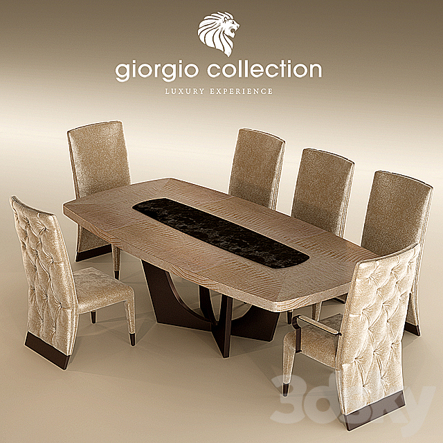 Table and chair Giorgio Lifetime Dining Chairs 3DSMax File - thumbnail 2