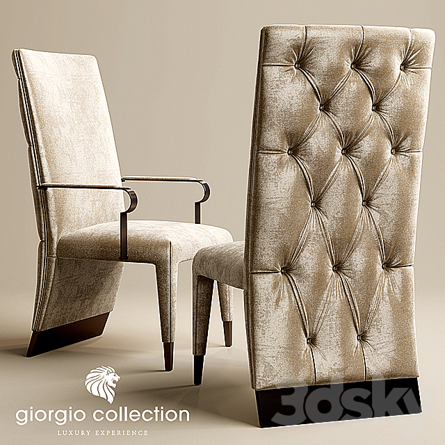 Table and chair Giorgio Lifetime Dining Chairs 3DSMax File - thumbnail 3