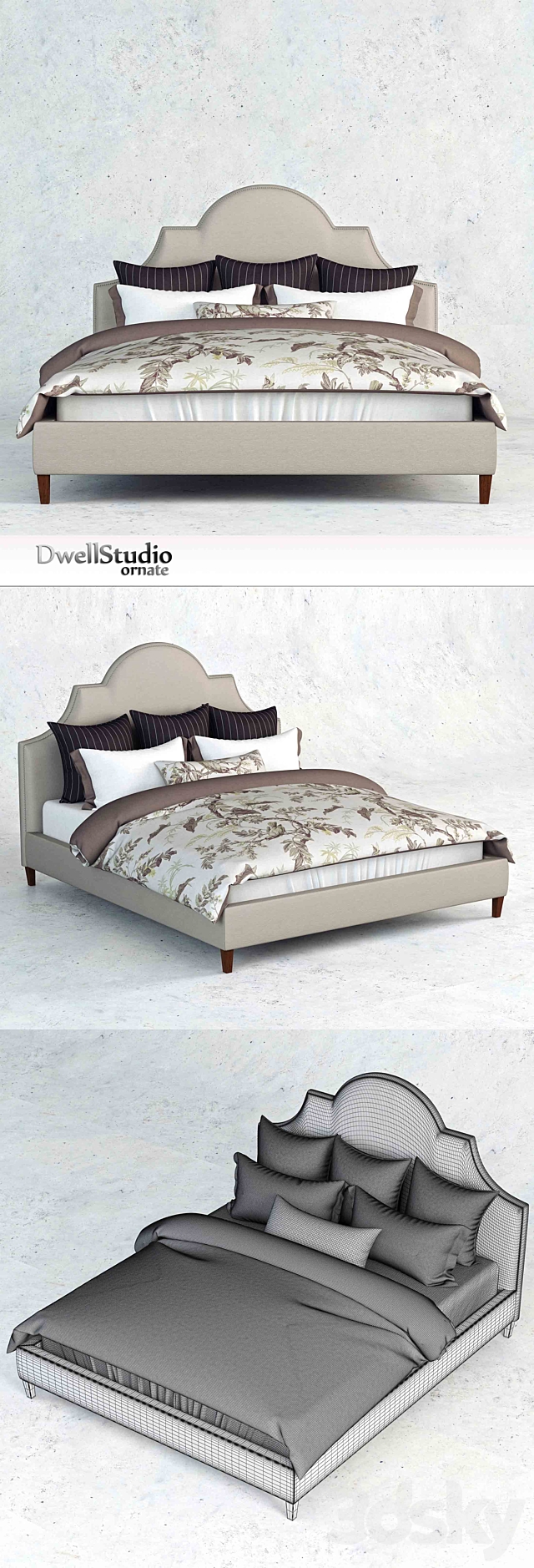 Bed DwellStudio Ornate 3DSMax File - thumbnail 2