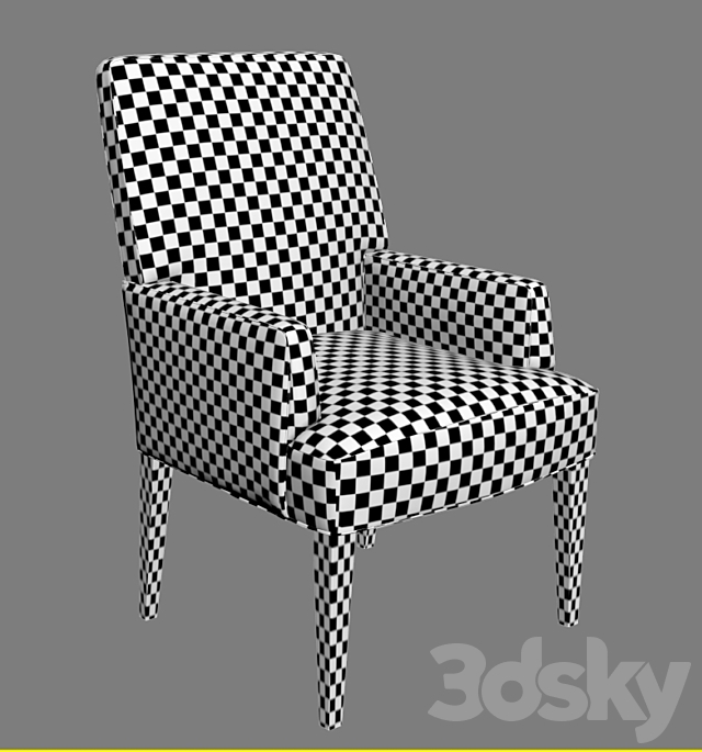 Astor Dining Arm Chair 3DSMax File - thumbnail 2