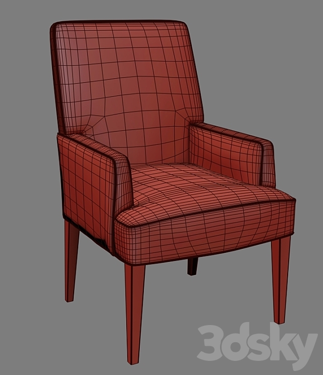 Astor Dining Arm Chair 3DSMax File - thumbnail 3