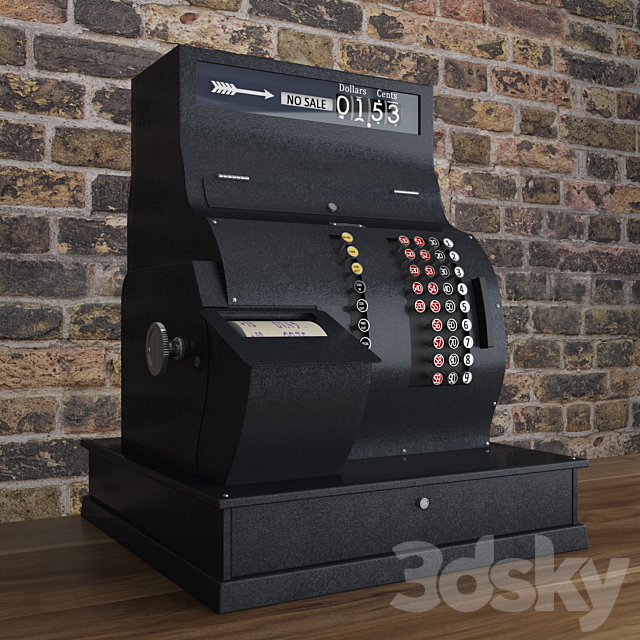Cash register _ Antique National Cash Register Size Free Download