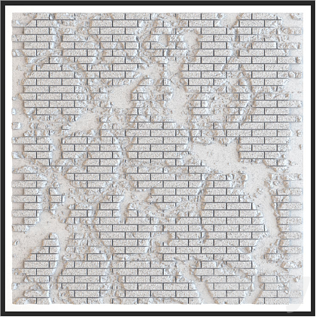 Seamless brick wall with chipped and cracked 3DSMax File - thumbnail 1
