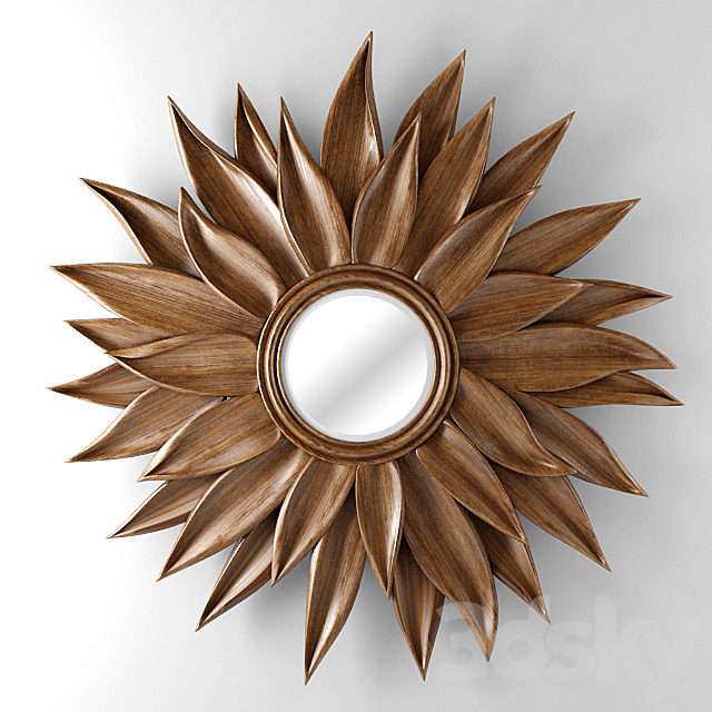 The mirror in the frame Nouveau Peony (Peon) 3DSMax File - thumbnail 1