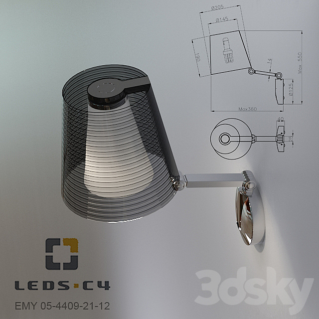 leds-c4 EMY WALL LAMP 3DSMax File - thumbnail 2
