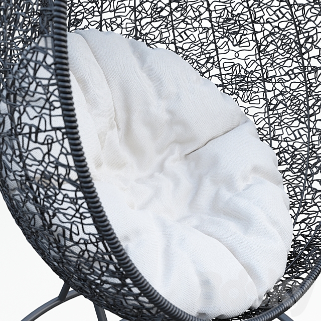 Outdoor Wicker Swing Chair 3DSMax File - thumbnail 2