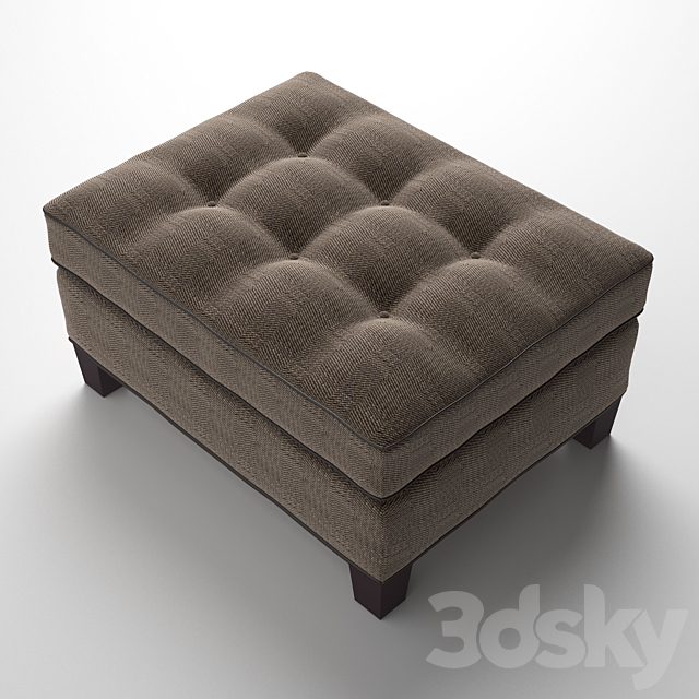 TEMPLE OTTOMAN RALPH LAUREN HOME 3d