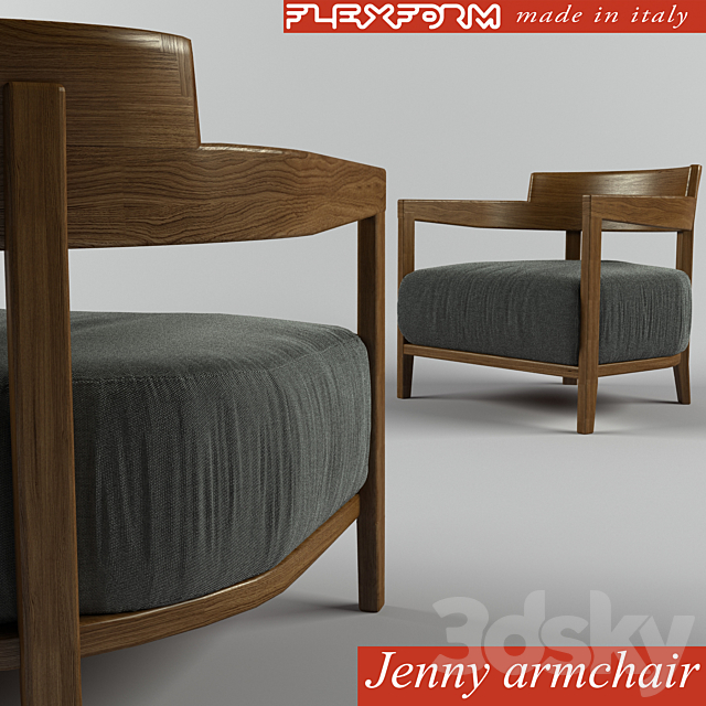 Flexform Jenny armchair 3DSMax File - thumbnail 1