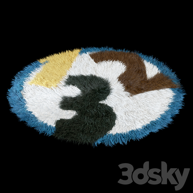 Children carpet round 1-2-3 3d
