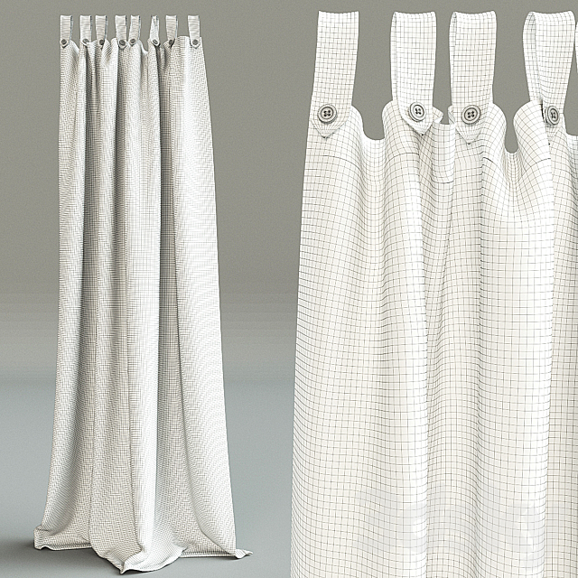 Shade buttoned 3d