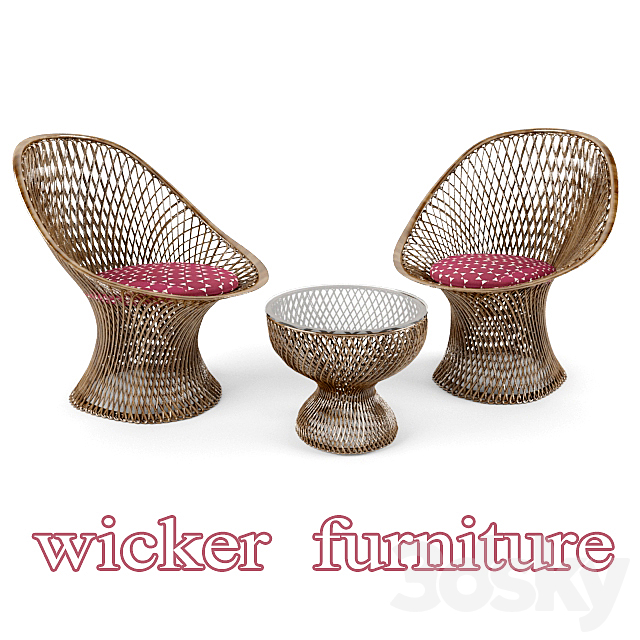 Wicker furniture 3DSMax File - thumbnail 1