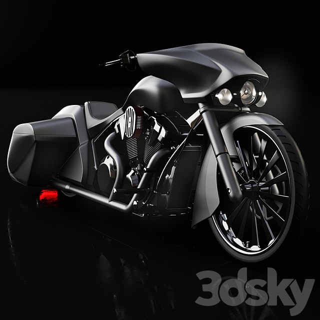 Honda Slammer Bagger motorcycle 3DSMax File - thumbnail 1