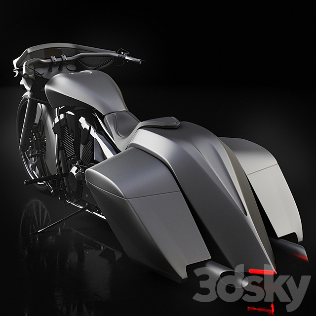 Honda Slammer Bagger motorcycle 3DSMax File - thumbnail 2