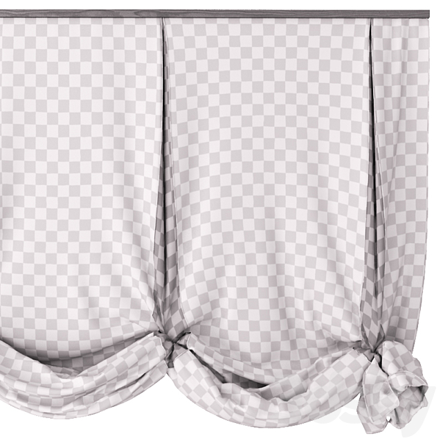London curtains in two positions 3DSMax File - thumbnail 2