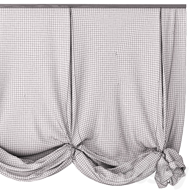 London curtains in two positions 3DSMax File - thumbnail 3