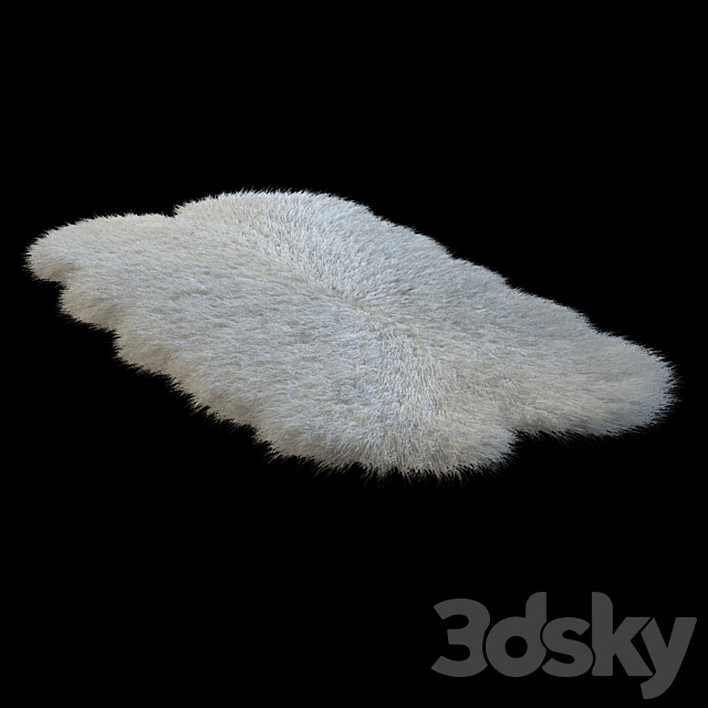 Sheepskin white Bianco 4x 3DSMax File - thumbnail 2