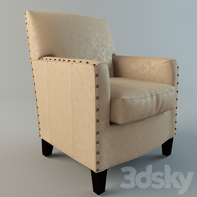 “Alabaster” leather chair 3DSMax File - thumbnail 1