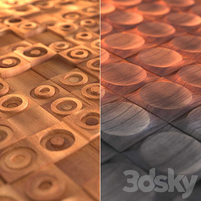 Relief wooden wall panels vol.2 3DSMax File - thumbnail 1