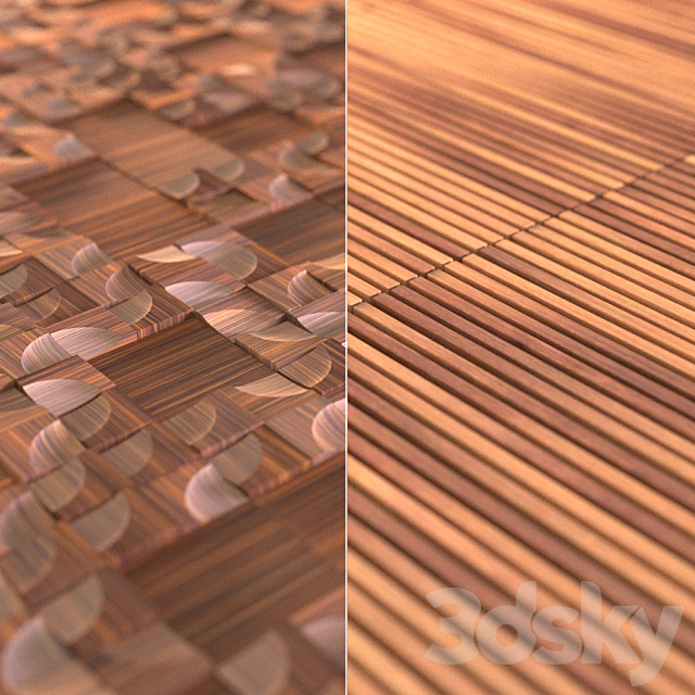 Relief wooden wall panels vol.2 3DSMax File - thumbnail 2
