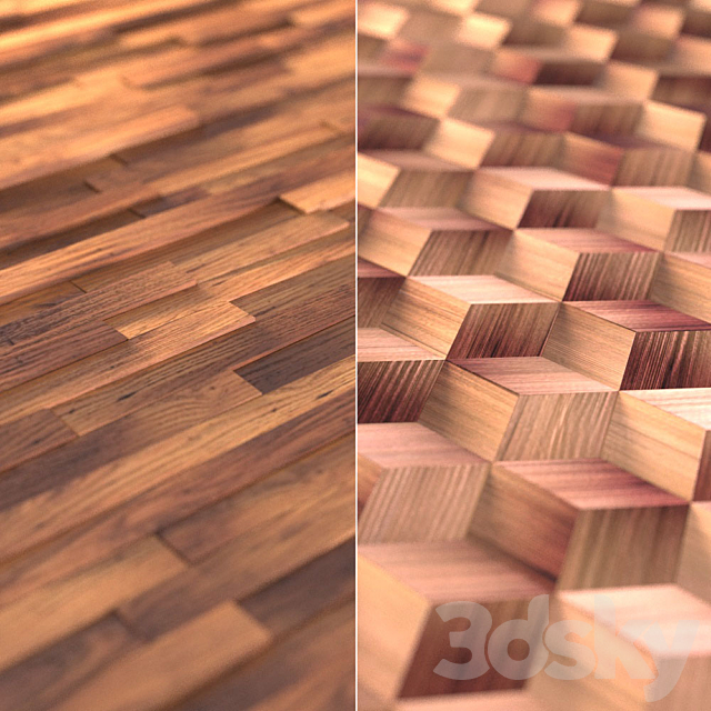Relief wooden wall panels vol.2 3DSMax File - thumbnail 3