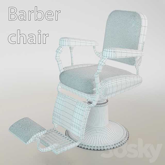 Barber chair 3DSMax File - thumbnail 3