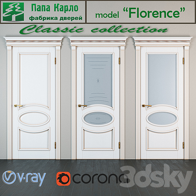 Door Florence (Series Classic) 3d