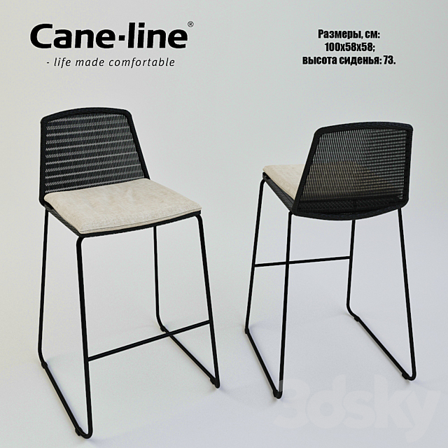 Cane-line Breeze bar chair 3DSMax File - thumbnail 1
