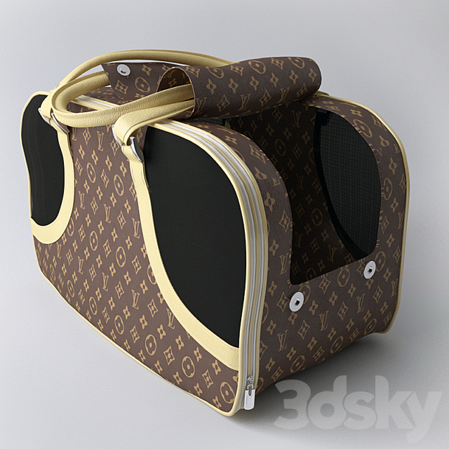 Designer Dog Bags LOUIS VUITTON _ bag for animals 3DSMax File - thumbnail 1