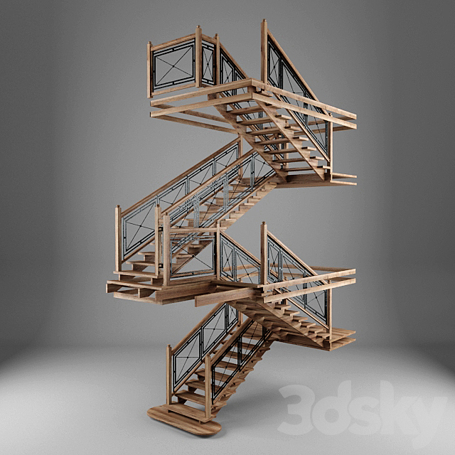 ladder chalet 3d
