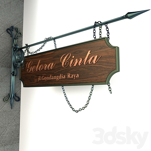 Vintage Signage 003 3d