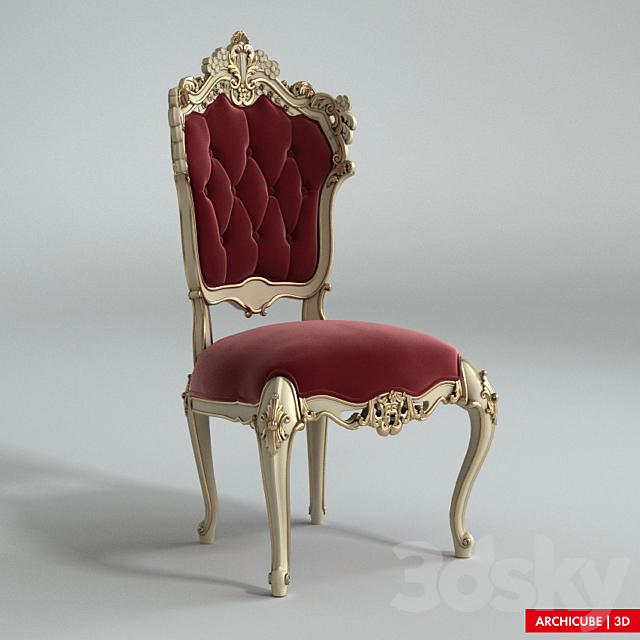 The chair in the style of 003 klassichkskom 3DSMax File - thumbnail 1