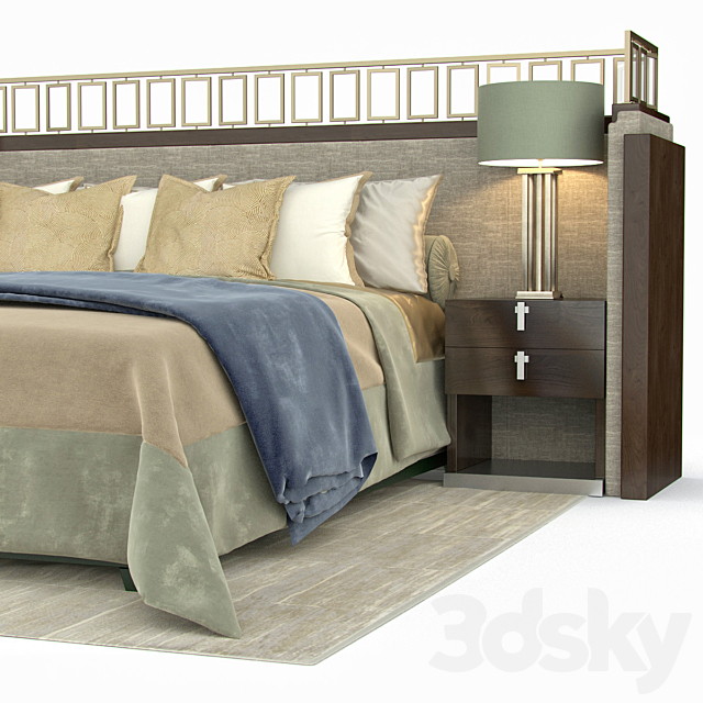 A bed in a modern style _ Bed 3DSMax File - thumbnail 3