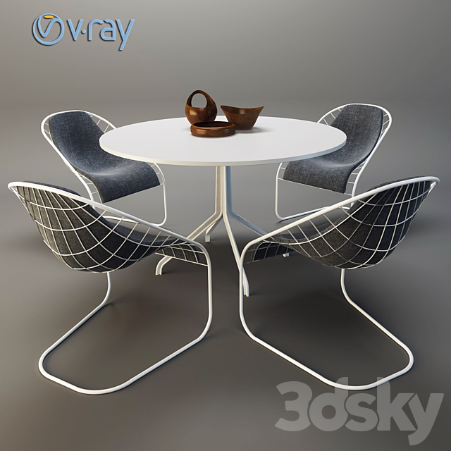 MINOTTI SPACE table with chairs Free Download