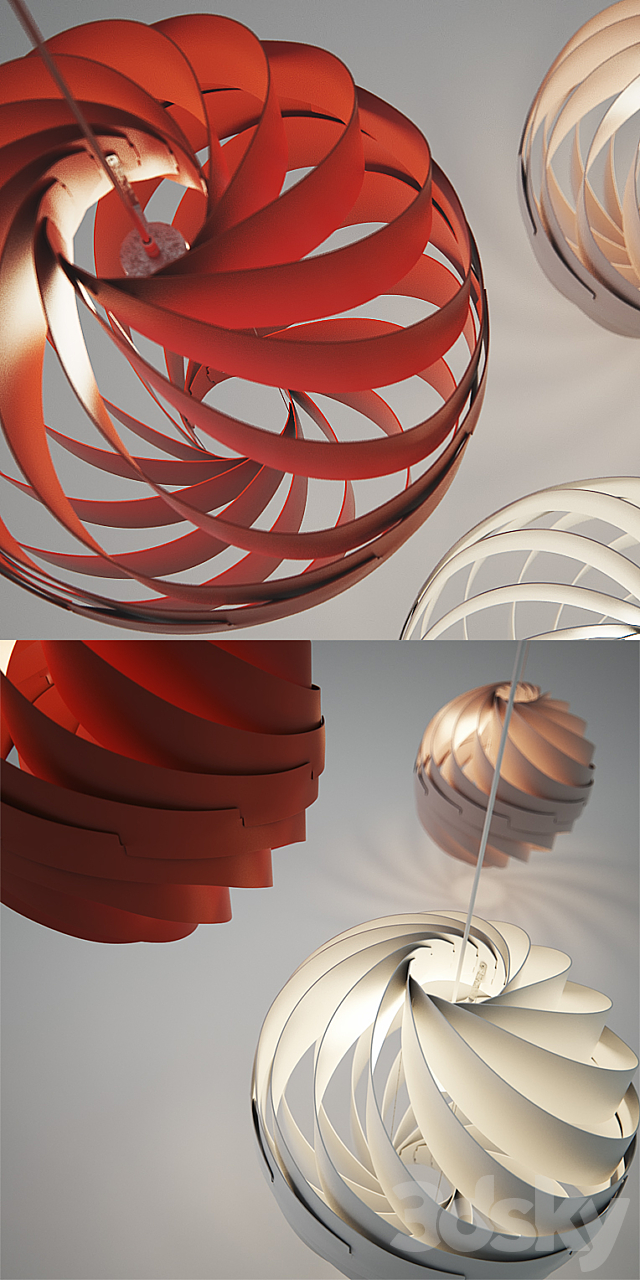 Gubi _ Turbo pendant L by Louis Weisdorf 3d