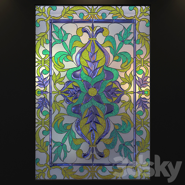 Stained-glass window 3d