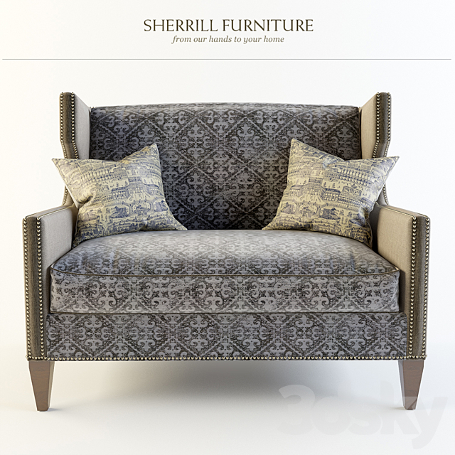Sherrill Furniture_Settee_?4021 3DSMax File - thumbnail 2