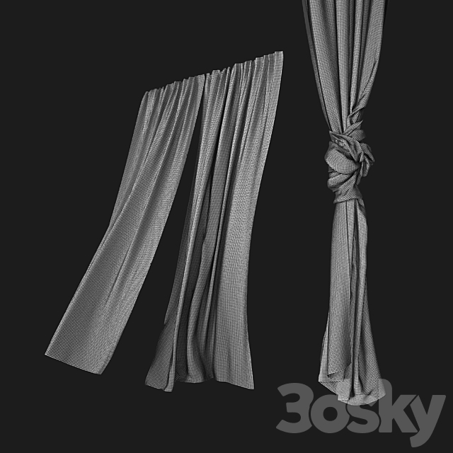 A set of curtains ?1 3DSMax File - thumbnail 3