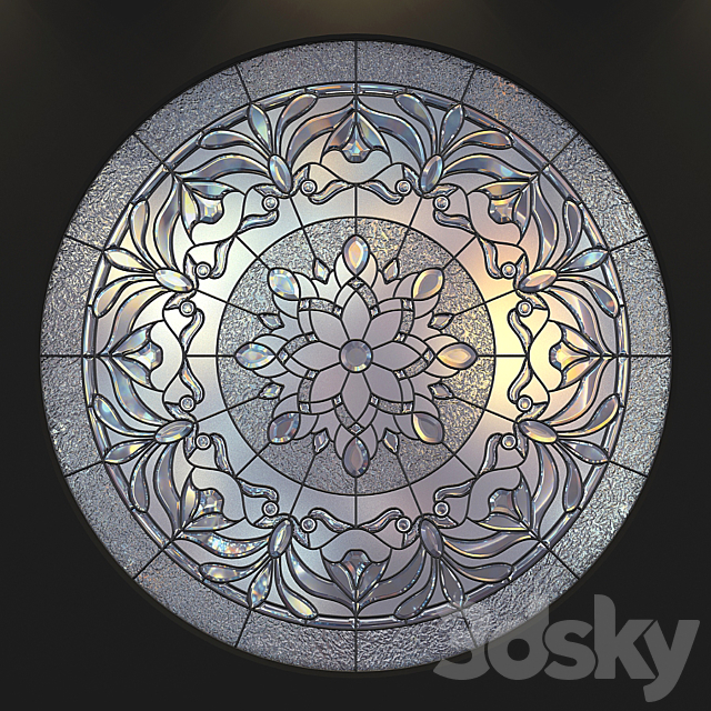 Stained glass round Free Download