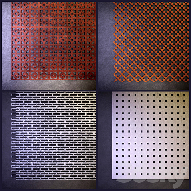 Perforated panel 3d