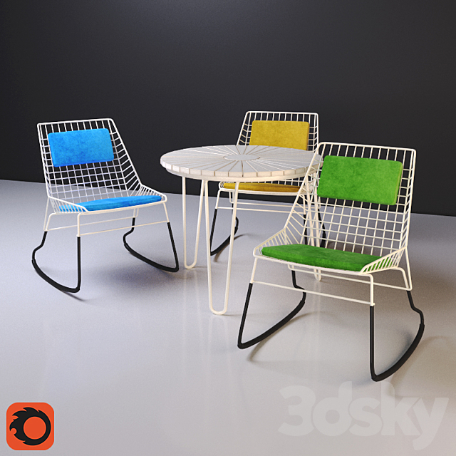 Flamingo chairs (by Cees Braakman) 3DSMax File - thumbnail 1