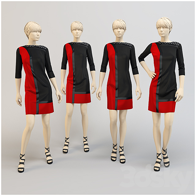 Modern Dress 3DSMax File - thumbnail 1