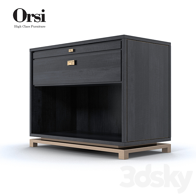 Orsi Bronze bedside table XI 3d