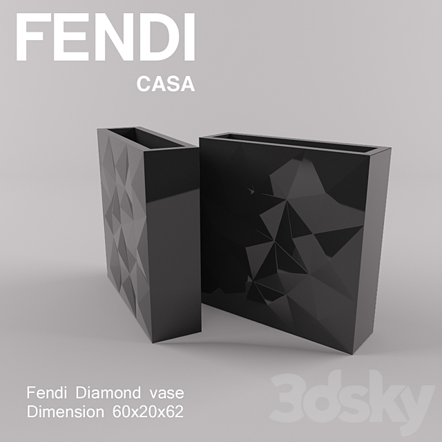 Fendi Diamond Vase 3DSMax File - thumbnail 2
