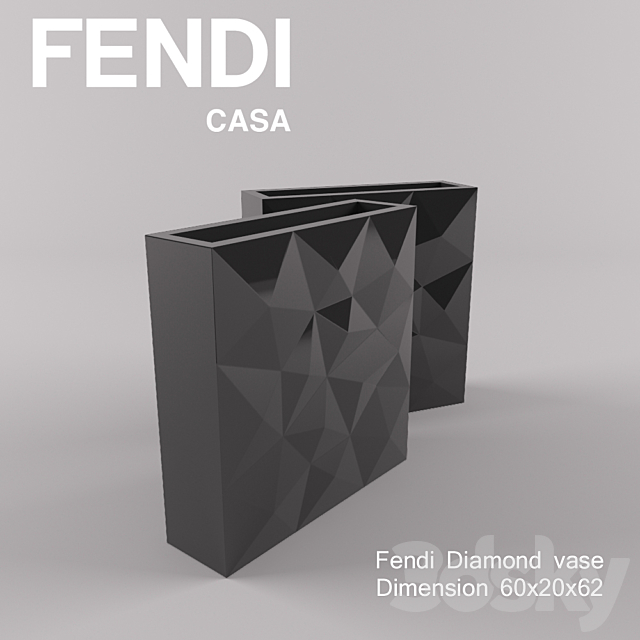 Fendi Diamond Vase 3DSMax File - thumbnail 3