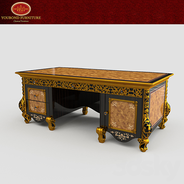 Foshan Youbond Furniture Co.. Ltd. Desk Table 3DSMax File - thumbnail 2