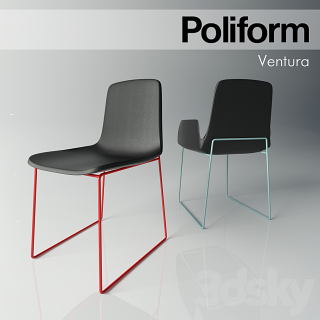 Poliform chair ventura 3DSMax File - thumbnail 2