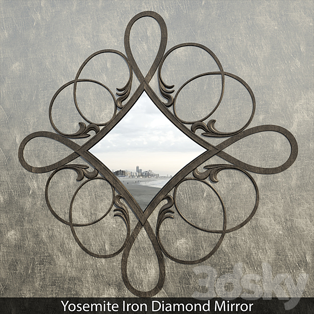 Yosemite Iron Diamond Mirror 3DSMax File - thumbnail 1