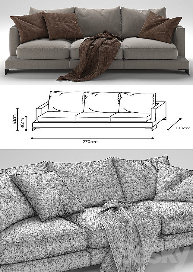 Couch LAZY TIME 3DSMax File - thumbnail 3