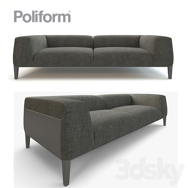 Cloth sofa Metropolitan 868 from Poliform 3DSMax File - thumbnail 1